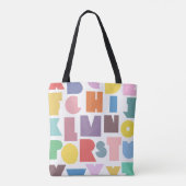 Geometric Retro Alphabet Tasche (Rückseite)