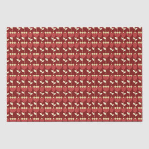 Geometric Retro Blume Bauhaus Maroon Birthday Seidenpapier