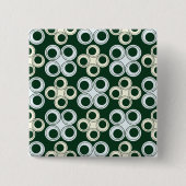 Geometric Retro Circles Pattern Button (Vorderseite)