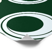 Geometric Retro Circles Pattern Poster (Ecke)