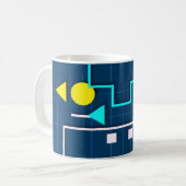 Geometric Retro Tech   Kaffeetasse (Vorderseite Links)
