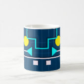 Geometric Retro Tech   Kaffeetasse (Mittel)