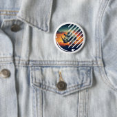 Geometric Rhino Sunset Scene Button (Beispiel)