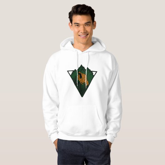 Geometric Roaring Bear Mountain Sweatshirt (Vorne ganz)