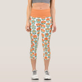 Geometric Rose Love Capri Leggings (Vorderseite)