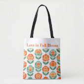 Geometric Rose Love - Love in full bloom Tasche (Vorderseite)