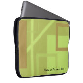 Geometric Sage Olive Green Art Laptop Personal Laptopschutzhülle (Vorne Rechts)