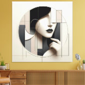 Geometric Sculpted Portrait Leinwanddruck (Insitu (Wohnzimmer))