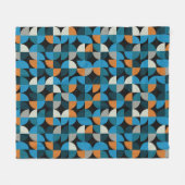 Geometric seamless mosaic tiles pattern, backgroun fleecedecke (Vorderseite (Horizontal))