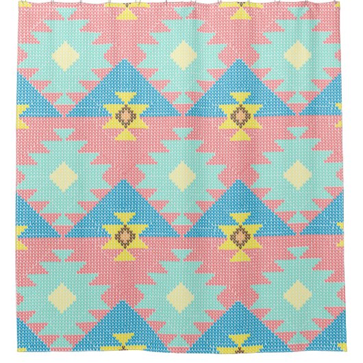 Geometric seamless pattern design, home decor ide duschvorhang (Vorderseite)