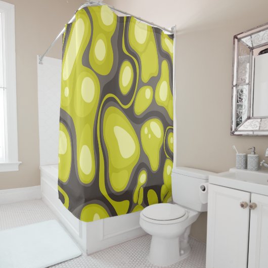 Geometric seamless pattern from spots. Abstract ca Duschvorhang (Beispiel)