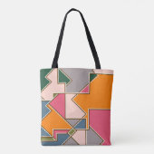 geometric seamless pattern, lines, orange, purple tasche (Rückseite)