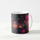 Geometric Shapes and Vibrant Colors Wall Art Print Kaffeetasse (VorderseiteRechts)