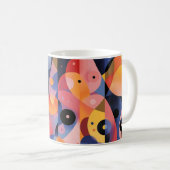 Geometric Shapes and Vibrant Colors Wall Art Print Kaffeetasse (VorderseiteRechts)