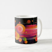 Geometric Shapes and Vibrant Colors Wall Art Print Kaffeetasse (VorderseiteRechts)
