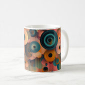 Geometric Shapes and Vibrant Colors Wall Art Print Kaffeetasse (VorderseiteRechts)