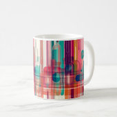 Geometric Shapes and Vibrant Colors Wall Art Print Kaffeetasse (VorderseiteRechts)
