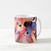 Geometric Shapes and Vibrant Colors Wall Art Print Kaffeetasse (VorderseiteRechts)