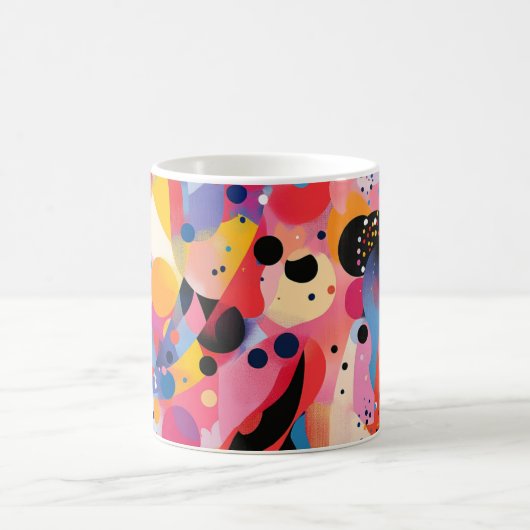 Geometric Shapes and Vibrant Colors Wall Art Print Kaffeetasse (Mittel)