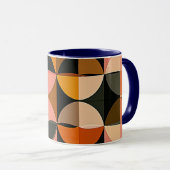 Geometric Shapes and Vibrant Colors Wall Art Print Tasse (VorderseiteRechts)