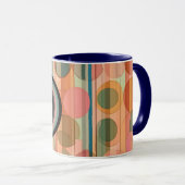 Geometric Shapes and Vibrant Colors Wall Art Print Tasse (VorderseiteRechts)