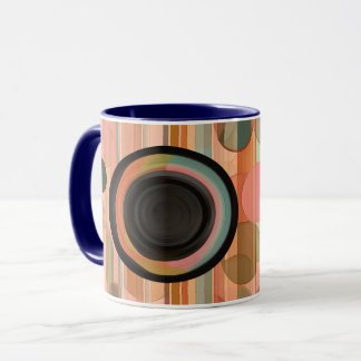 Geometric Shapes and Vibrant Colors Wall Art Print Tasse