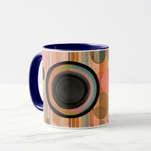 Geometric Shapes and Vibrant Colors Wall Art Print Tasse (Vorderseite Links)