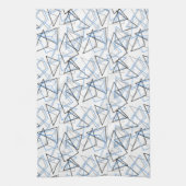 Geometric shapes in chalk on white geschirrtuch (Vertikal)
