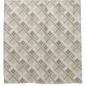 Geometric Shower Curtain Neutral Pastel Modern Duschvorhang (Vorderseite)