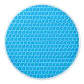 Geometric Sky Blue Pattern Keramikknauf (Vorderseite)