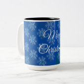 Geometric Snowflakes Zweifarbige Tasse (Vorderseite Links)