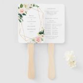 Geometric Spring Romance Wedding Program Fan Fächer (Vorne und Hinten)