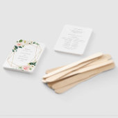 Geometric Spring Romance Wedding Program Fan Fächer (Non-assembled)