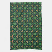 Geometric St Patricks day Celtic Triskele Kleeblat Geschirrtuch (Vertikal)