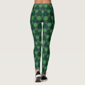 Geometric St Patricks day Celtic Triskele Kleeblat Leggings (Rückseite)