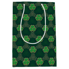 Geometric St Patricks day Celtic Triskele Kleeblat Mittlere Geschenktüte