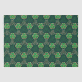 Geometric St Patricks Day Celtic Triskele Kleeblat Seidenpapier