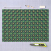 Geometric St Patricks day Celtic Triskele Kleeblat Seidenpapier (Handwerk)