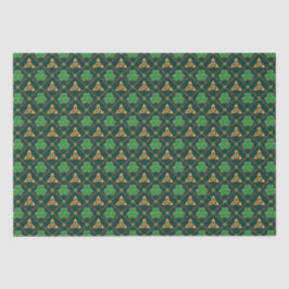 Geometric St Patricks day Celtic Triskele Kleeblat Seidenpapier