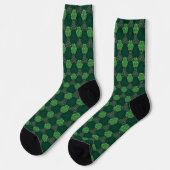 Geometric St Patricks day Celtic Triskele Kleeblat Socken (Linkes Detail)