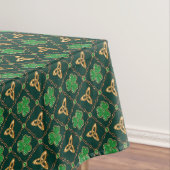 Geometric St Patricks day Celtic Triskele Kleeblat Tischdecke (Beispiel)