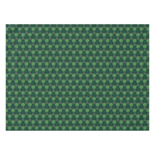 Geometric St Patricks day Celtic Triskele Kleeblat Tischdecke (Vorderseite (Horizontal))