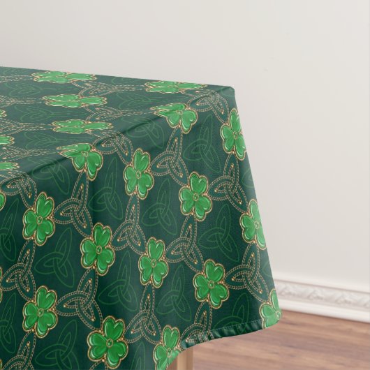 Geometric St Patricks day Celtic Triskele Kleeblat Tischdecke (Beispiel)