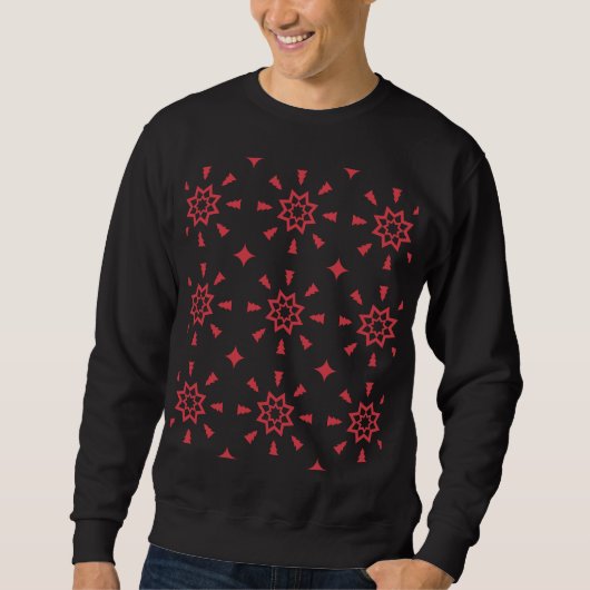 Geometric Star Christmas Sweatshirt (Vorderseite)