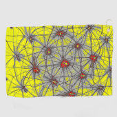 Geometric Star Grid – Premium Golf Towel Golfhandtuch (Horizontal)
