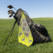 Geometric Star Grid – Premium Golf Towel Golfhandtuch (Gras)