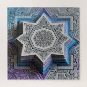 Geometric Star Mandala Gradient Puzzle (Vertikal)