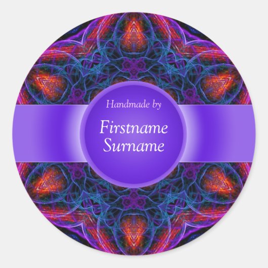 Geometric Star Mandala - Runde Runder Aufkleber (Vorderseite)