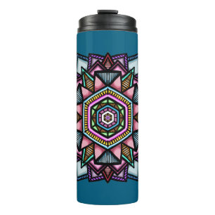 Geometric Star Mandela Thermosbecher