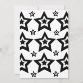 Geometric Star Schwarz-weiß Geometric Star Wedding Einladung (Rückseite)